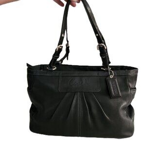 Euc Vintage Coach Gallery Y2k Black Pleated Shoulder Bag PUrse